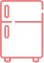 012-fridge Icon of a fridge used inside an Airbnb rental.
