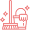 outline Graphic of a mop used by professional Airbnb cleaners at The Magic Helpers.