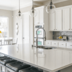 Kitchen of an Airbnb rental after being professionally cleaned by an Airbnb cleaning services company.